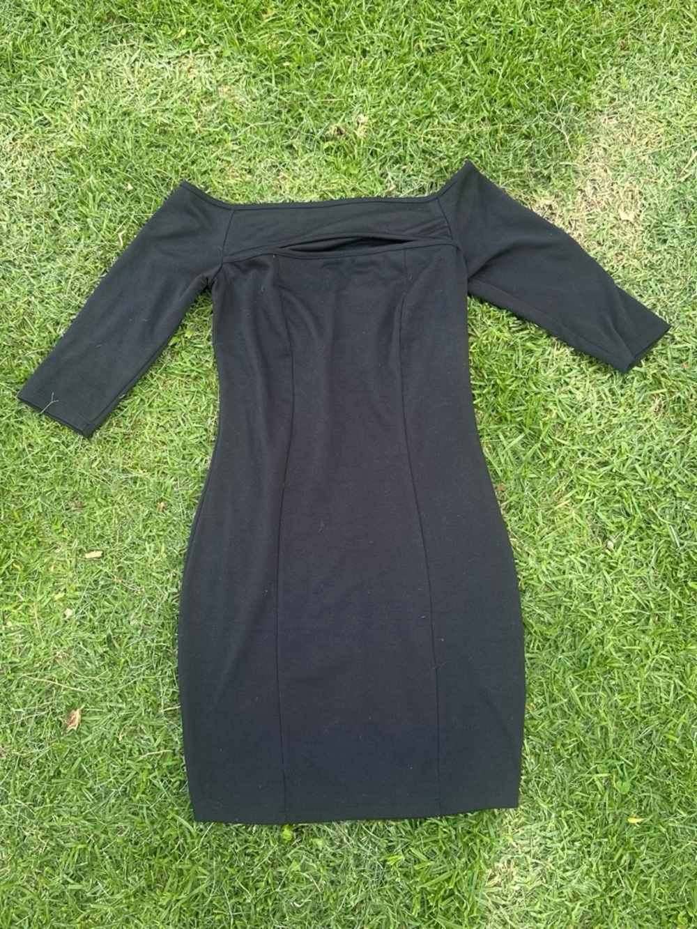 Source Unknown Black One-Shoulder Bodycon Dress